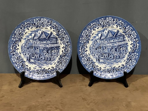 Een paar borden van Royal Tudor Ware. Engeland. – tafelaccessoires, Porcelain (photo 2 of 5)