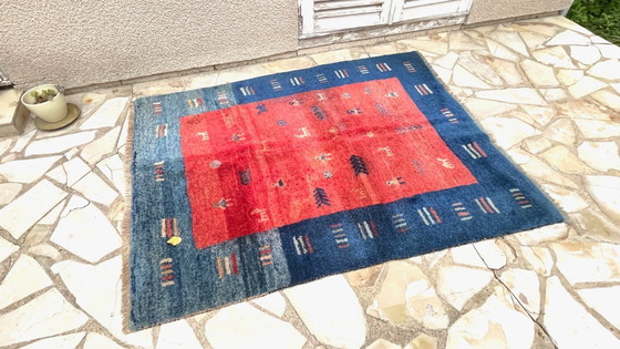 Image 1 of Alfombra Gabbeh 100% Lana Años 80-90 - 144×195 cm