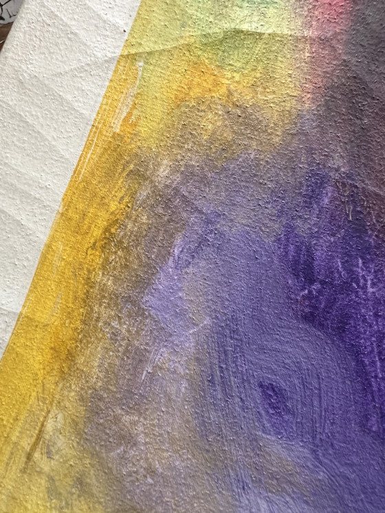 Image 1 of Original Signed African Fabric Painting by Amédine (Gorée Island, Senegal)