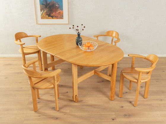 Image 1 of Vintage eetkamerset, uitschuifbare tafel en stoelen