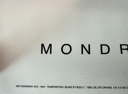 Piet Modrian (1872-1944), "Composizione (Blanc et Bleu)", 1936, copyright Modrian/Holtzman Trust, stampato in Italia