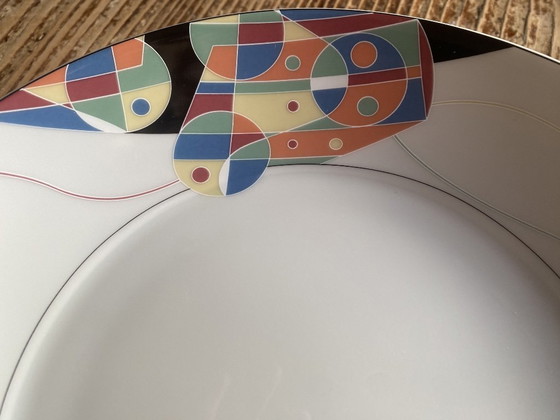 Image 1 of Service de table vintage rare Escenbach, Allemagne, « Living Colours » (19 pièces) - Design Memphis des années 80