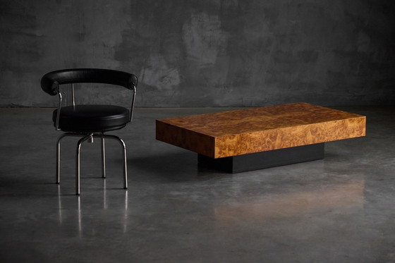 Image 1 of Table basse en loupe de bois, style Willy Rizzo, Italie, 1970