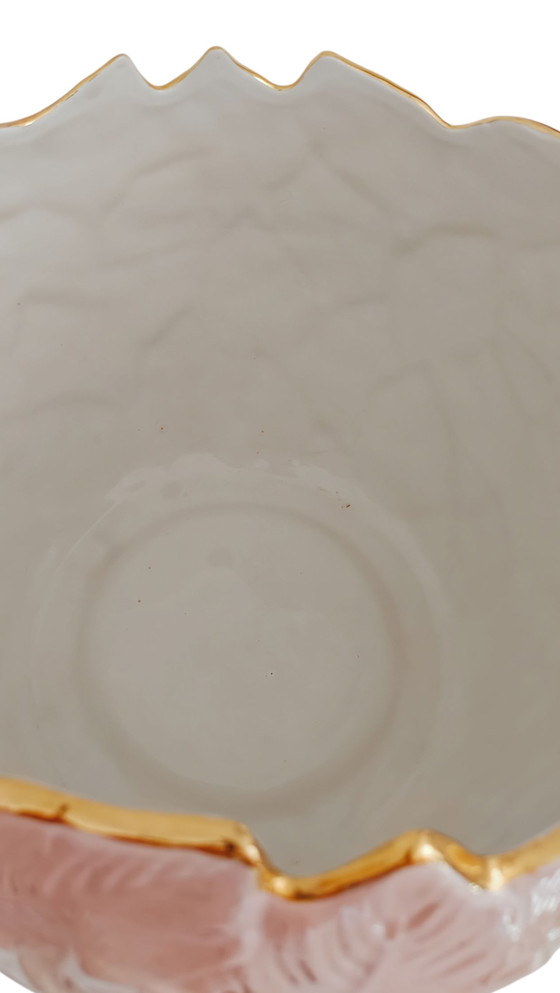 Image 1 of Colonna portavasi italiana con vaso coordinato in rosa madreperla