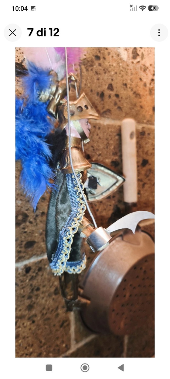 Orlando Sicilian Pupo Vintage 32cm – Decorative Objects, Metal, Textile (photo 8 of 13)