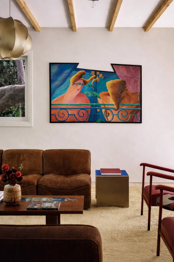 French Neo-Expressionist Diptych 1982 – Paintings & Drawings, Postmodern (photo 2 of 5)