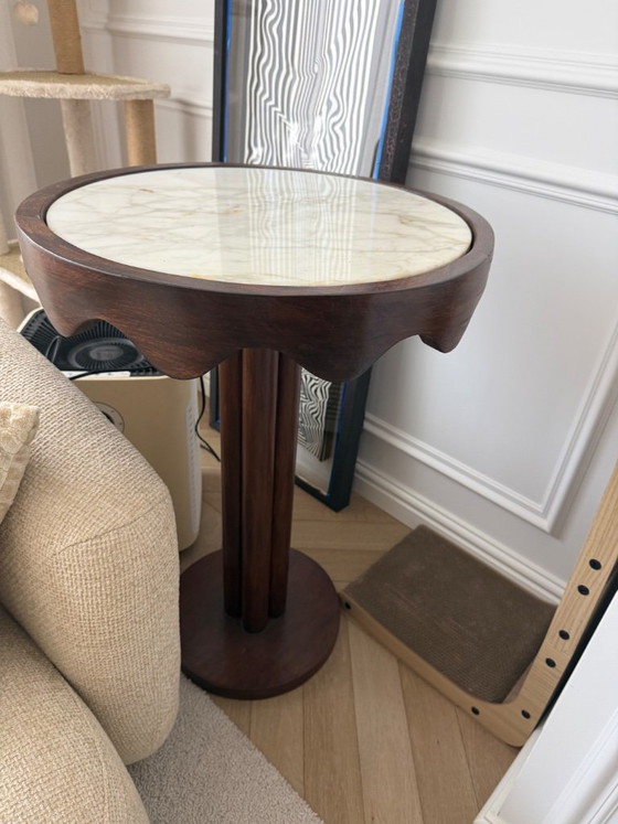 Wooden bistro table with marble top – Dining tables (photo 5 of 7)