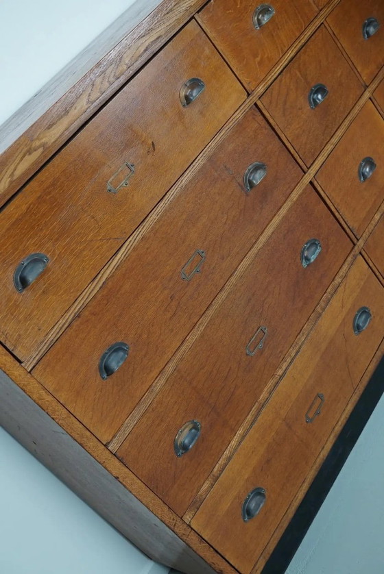 Image 1 of Gran mueble de boticario/mueble de tienda/cómoda de roble holandés, década de 1930