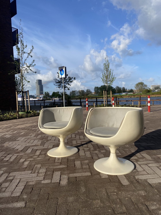 Image 1 of 2x Sedie Eero Aarnio Cognac originali e intatte con patina