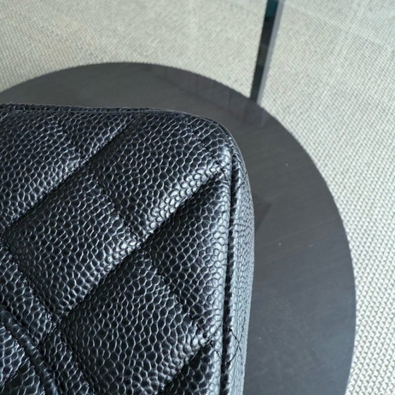 Image 1 of Chanel Classic Flap Maxi - Caviar Double Flap 33CM Gesteppt Schwarz Goldbeschläge