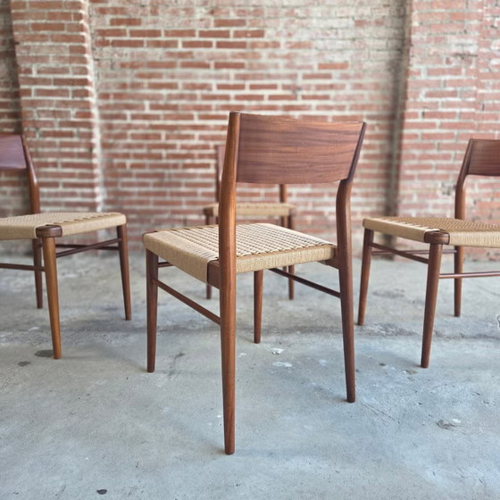 4x Wilkhahn, Georg Leowald Model 351 dining chair, teak – Chairs and lounge chairs, Paper, Wood, Vintage (photo 9 of 15)
