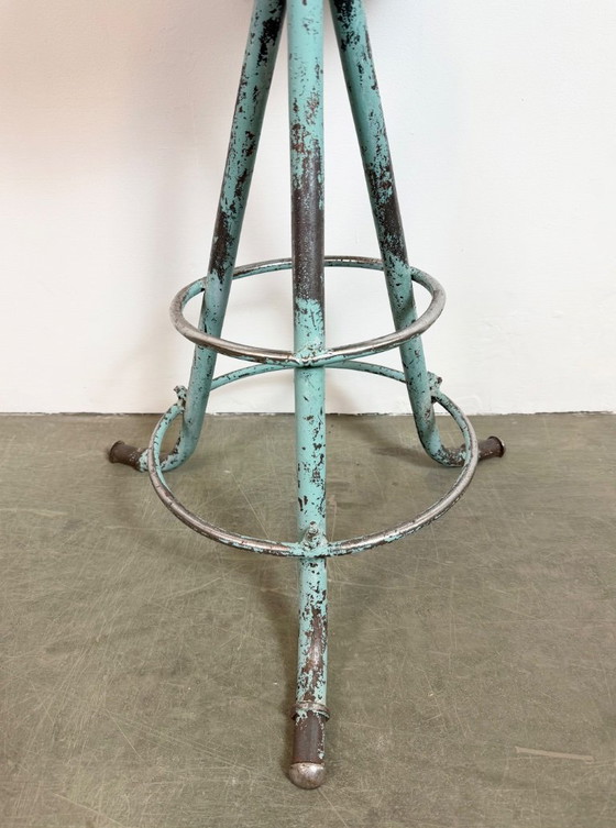 Image 1 of Green Industrial Workshop Stool, 1960s