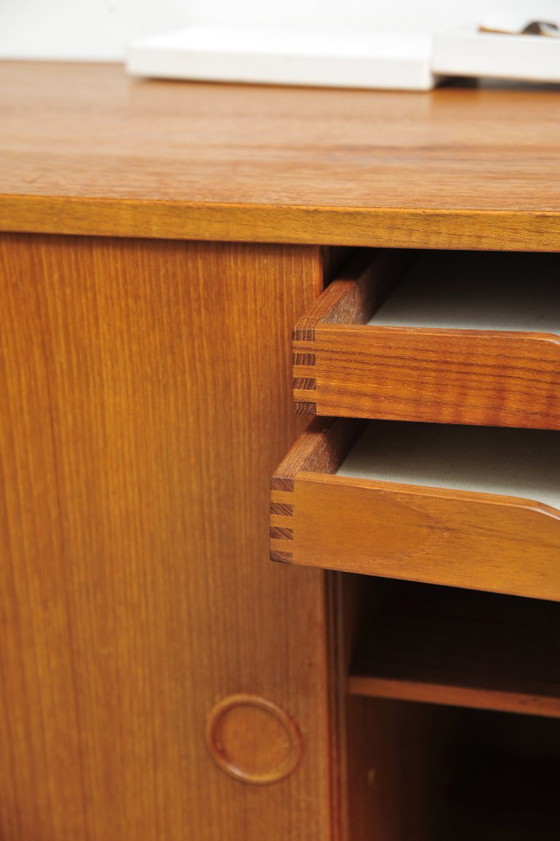 Danish Shelving System in Teak by Kai Kristiansen for Feldballes Møbelfabrik, 1960s, Shelving unit, Wood (photo 18 of 21)