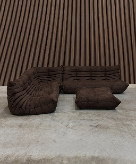 Image 1 of Ligne Roset Togo Set Brown Alcantara
