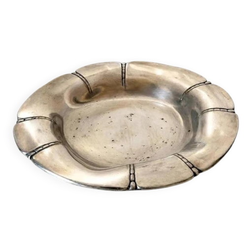 Grote schaal op voet Gallia – Christofle – Verzilverd – Art Deco