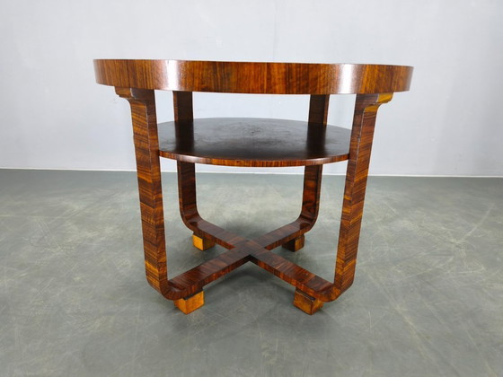 Image 1 of Tavolino da caffè Art Déco in noce impiallacciato, Cecoslovacchia, anni '30