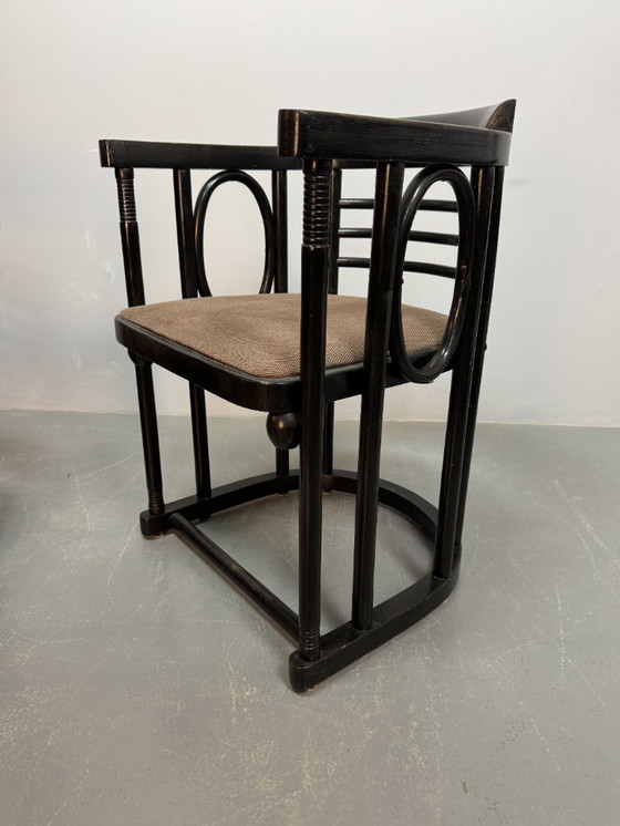 Image 1 of Mid-Century Set of 4 Fledermaus Bauhaus Design Armchairs attributed to Josef Hoffmann for Thonet, Austria 1920s