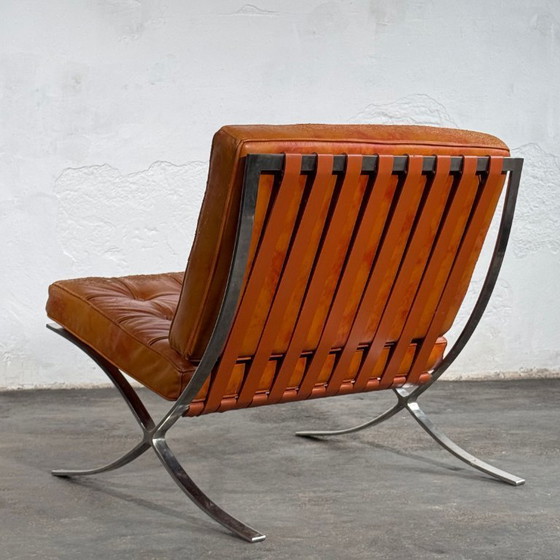 Image 1 of Barcelona Style Lounge Chair, Vintage Reproduction