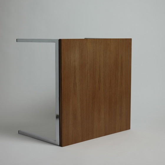 Vroege Florence Knoll Bijzettafel voor Knoll International, Teak en Chroom, c. 1960 – Metal, Wood (photo 12 of 15)