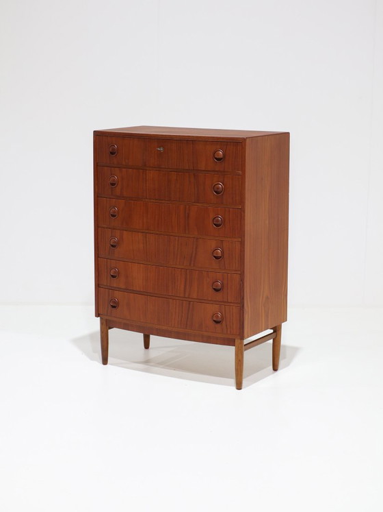 Cassettiera Vintage Danese in Teak Curvo Kai Kristiansen – Cassettiere, Wood (photo 3 of 16)