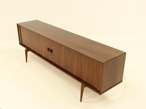 Image 1 of Grande credenza in palissandro con ante a tamburo di Oswald Vermaercke per V-Form, Belgio, anni '60