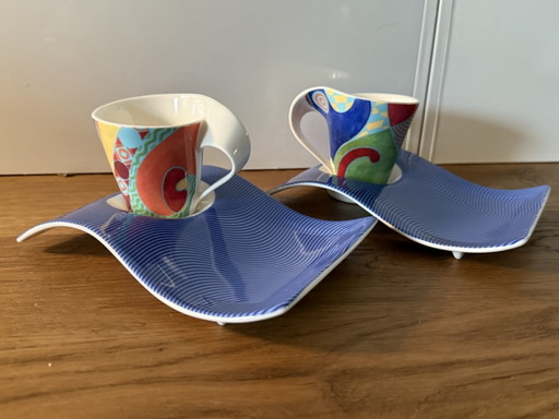 Tazas y platillos para espresso Villeroy & Boch NewWave Caffé Manaus – Edición limitada