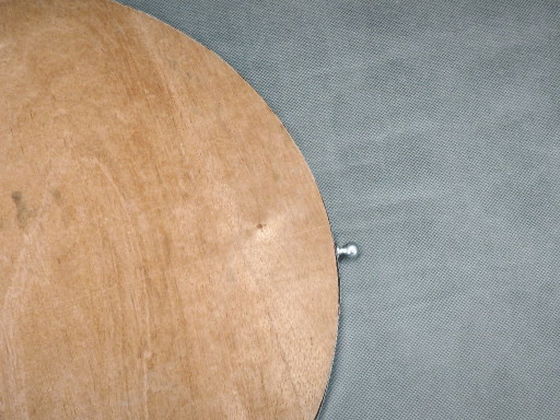 Rundes Serviertablett im Art-Deco-Stil aus Chrom, Glas und Holz, Tschechoslowakei, 1930er Jahre