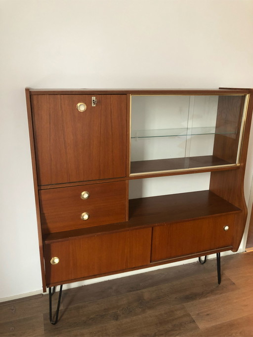Vintage teak highboard / buffetkast