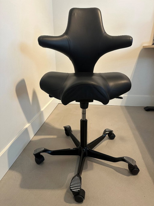 HAG Capisco 8106 Cuir Noir Comme Neuf !
