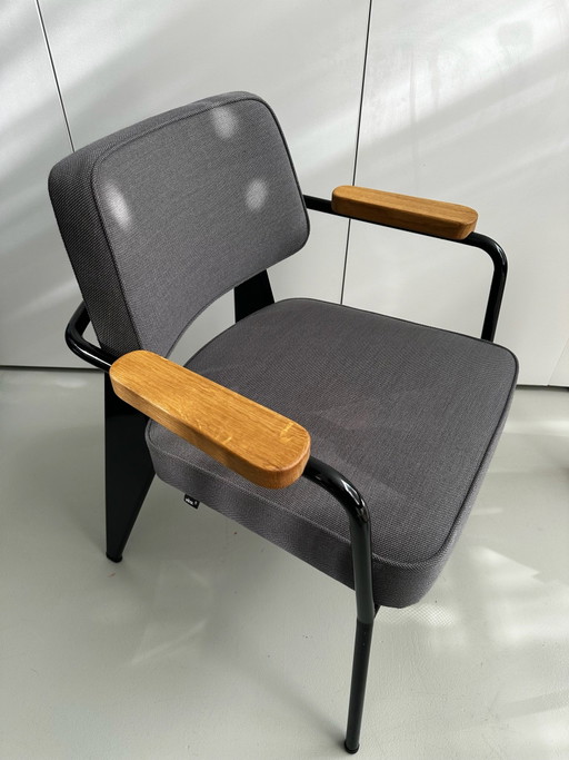 4x Vitra Fauteuil de Salon – Jean Prouvé – grijs