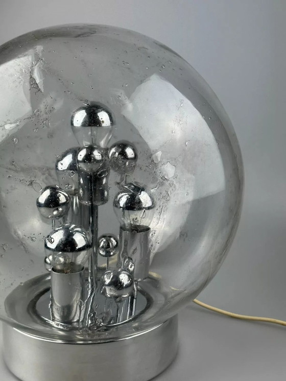 Image 1 of 60s 70s table lamp ball lamp Doria "Big Ball" glass space age design