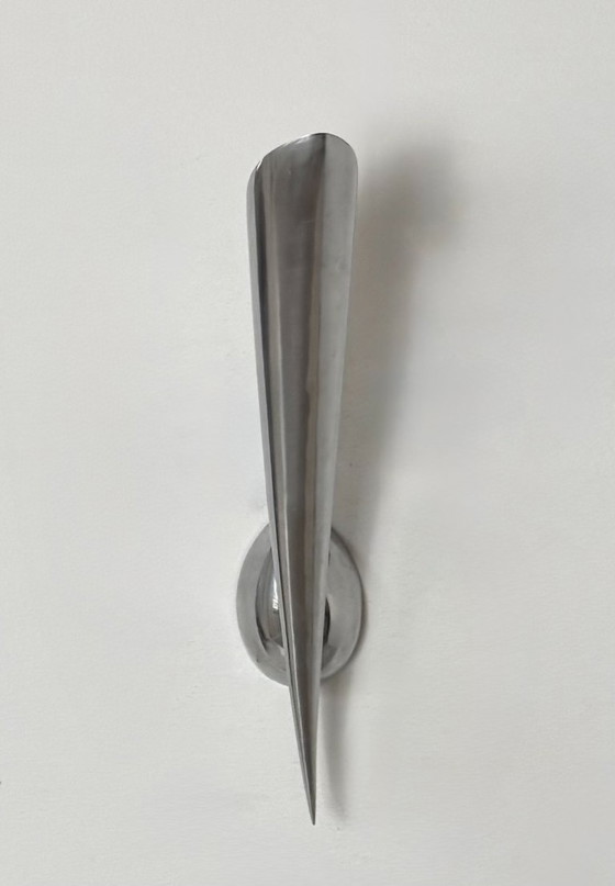 Image 1 of Applique vintage moderniste, métal chromé, France 1970