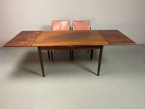 Elegante Tavolo da Pranzo Allungabile in Palissandro Design Mid-Century. Scandinavia, anni '60. (foto 10 di 15)