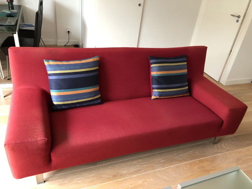 Nika Montis Gerard vd Berg sofa and armchair, 2 Ploegstof cushions, Pode plaid