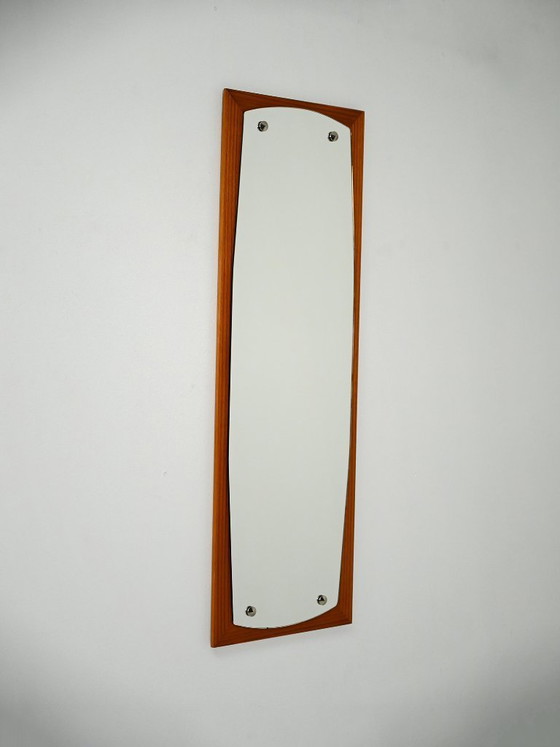 Image 1 of Scandinavische wandspiegel van mahoniehout, jaren 1950