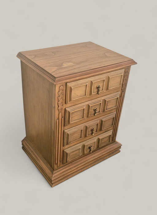 Bijzettafel van eiken- en grenenhout - Midden 20e eeuw