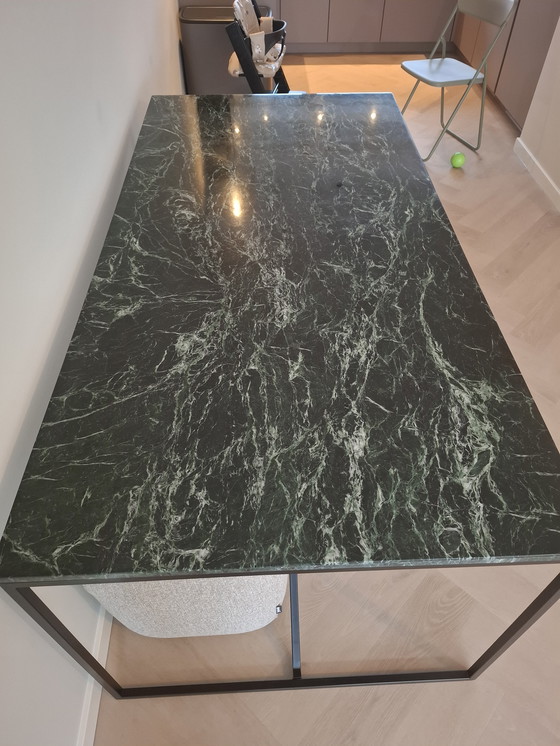 Image 1 of Green marble dining table, brand: Furnified