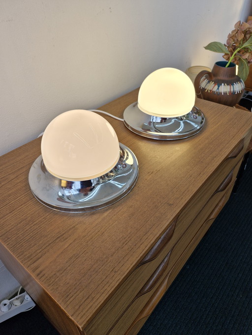 Vintage Space Age Wall Lamp/Climate Lamp White/Chrome 70s