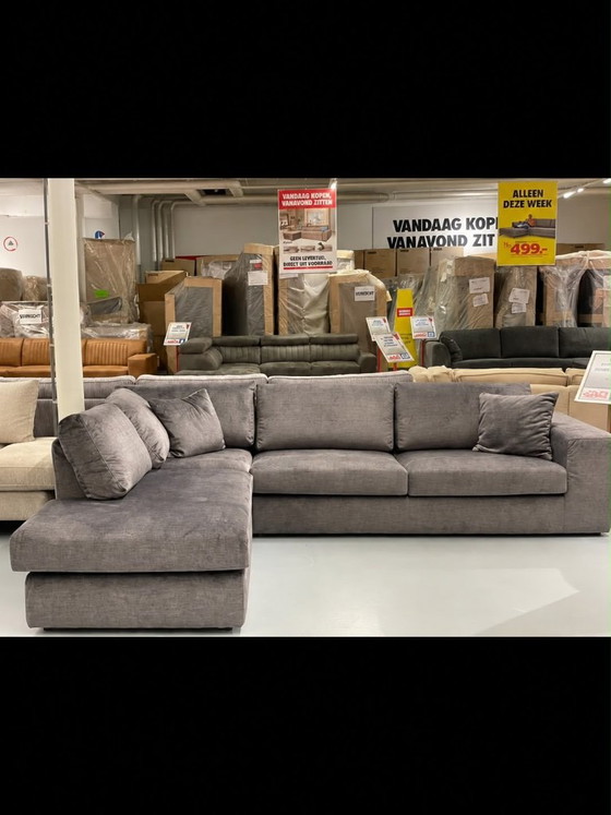 Grijze Hoekbank - Comfortabel en Stijlvol – Seats and Sofas, Hoekbanken, Suede (photo 3 of 5)