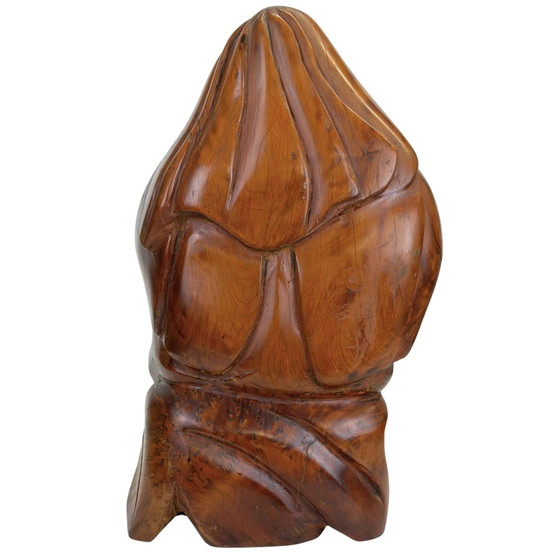 Expressive Hand-Carved Madonna and Child in Heavy Tropical Hardwood – Sculpture (photo 5 of 10)