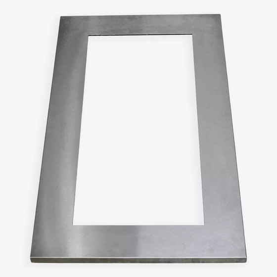 Image 1 of Grote stalen spiegel 70's