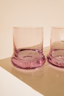 Bicchieri vintage lilla italiani, set da 4