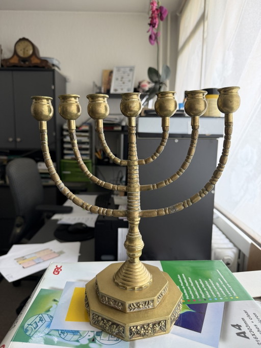 Vintage Kerzenständer aus bronziertem Kupfer – kandelaars en kaarsen, Copper