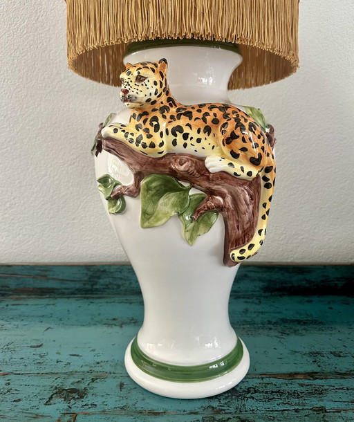 Tafellamp Tiger Italian ceramic 