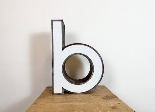 Vintage Illuminated Advertising Letter B , 1960s