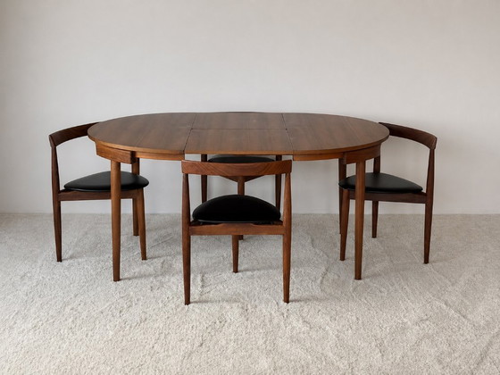 Image 1 of  Set da pranzo allungabile Roundette in teak di Hans Olsen per Frem Røjle, Danimarca, anni '60