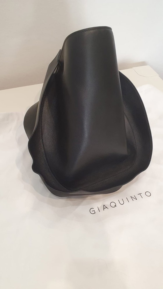 Image 1 of Giaquinto Holy Tasche aus echtem schwarzem Leder. Neu.
