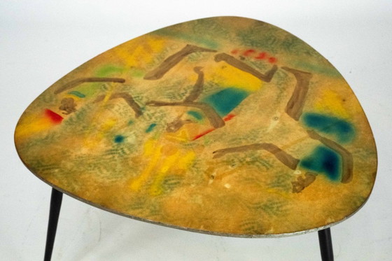 Image 1 of Italienischer Dreibein-Couchtisch im Mid-Century-Modern-Stil, 1950er Jahre