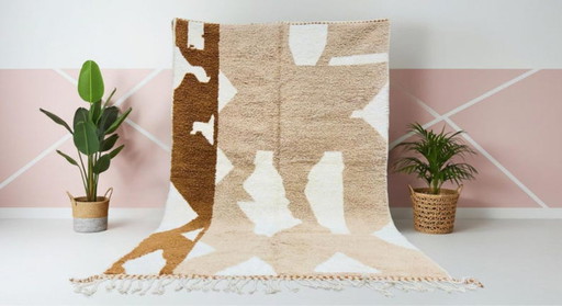 Marokkanischer Teppich aus Naturleinen, 250 x 150 cm