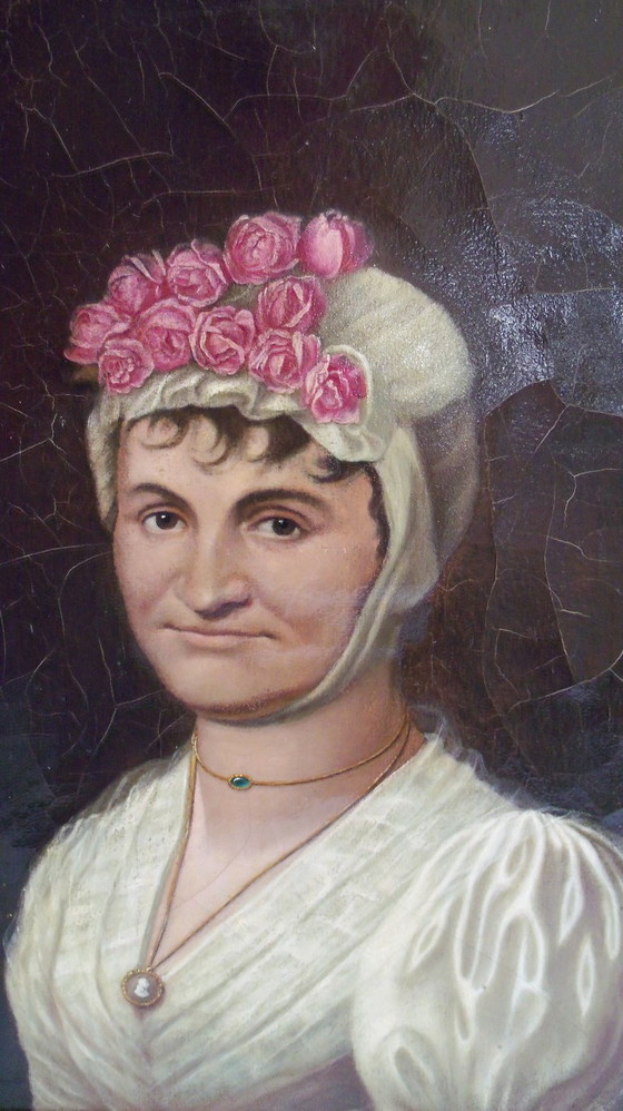 Image 1 of Biedermeier portrait of an elderly lady